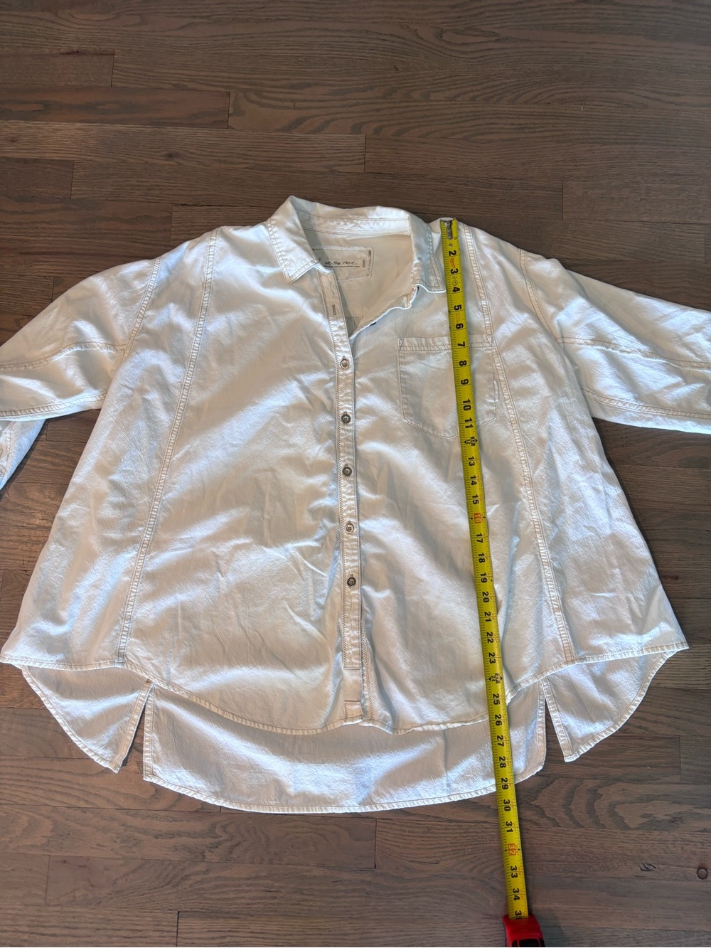 Free People Oversized Oxford Dreams Cotton Button-Up Shirt Size XS - Picture 7 of 9